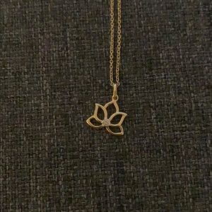 Mini Lotus Diamond Pendant